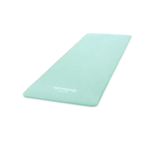 Килимок для фітнесу  Queenfit NBR 1,5 см turquoise - фото №7